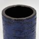 Blue chamotte ceramic roller vase, 1970s