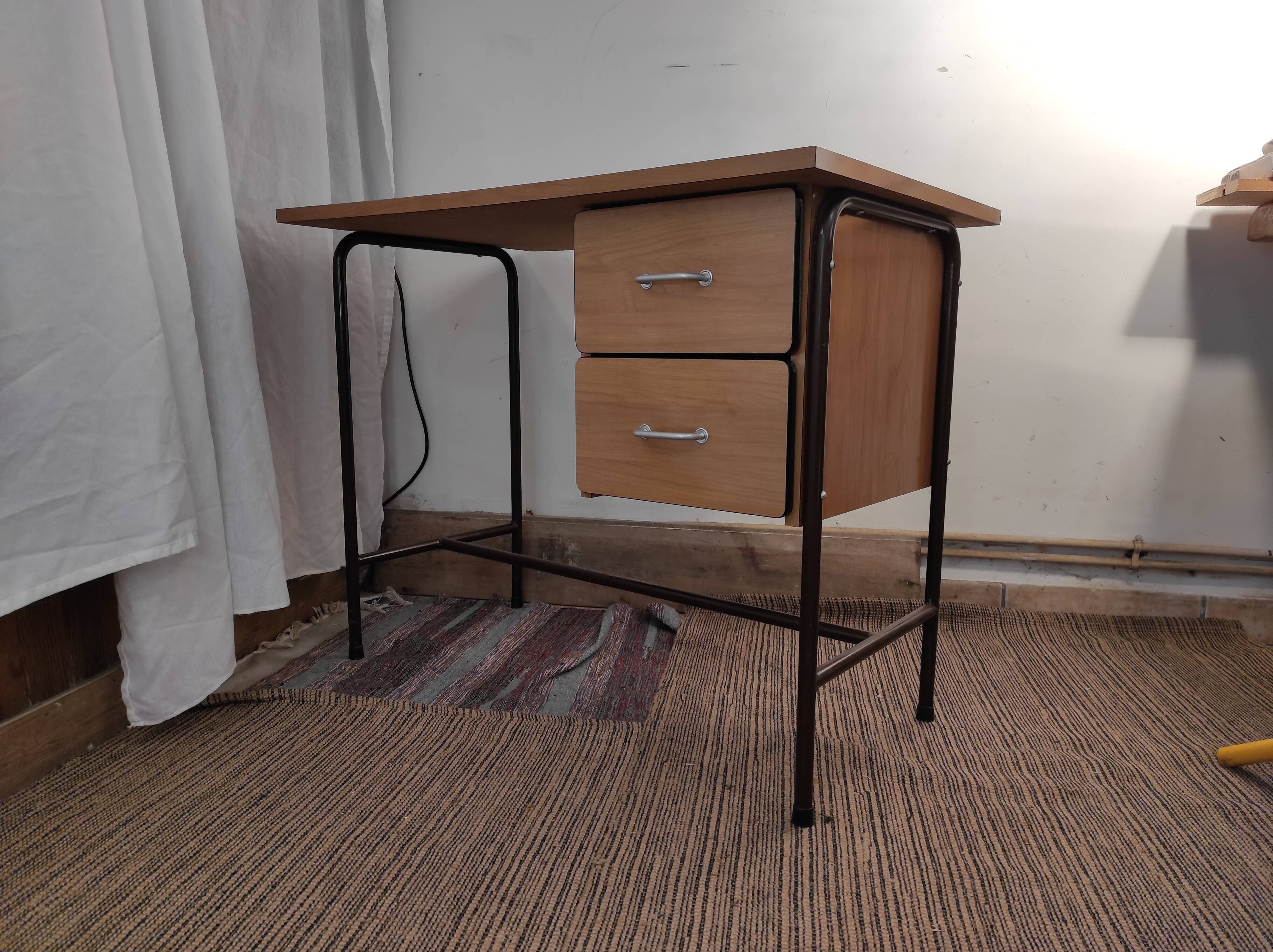 Formica 1960 desk with two drawers