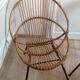 Fauteuil en rotin vintage