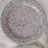 Set of five speckled dessert plates