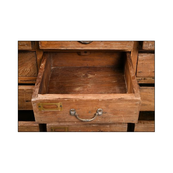 Meuble De Rangement En Bois à 25 Tiroirs Et 1 Placard Selency Rangement En Bois à 25 Tiroirs, How To Open A Storage Trunk Without Key