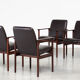 Set of 4 danish leather armchairs 1960