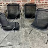 Pénéloppe armchairs (set of 4) by charles pollock for castelli 80's