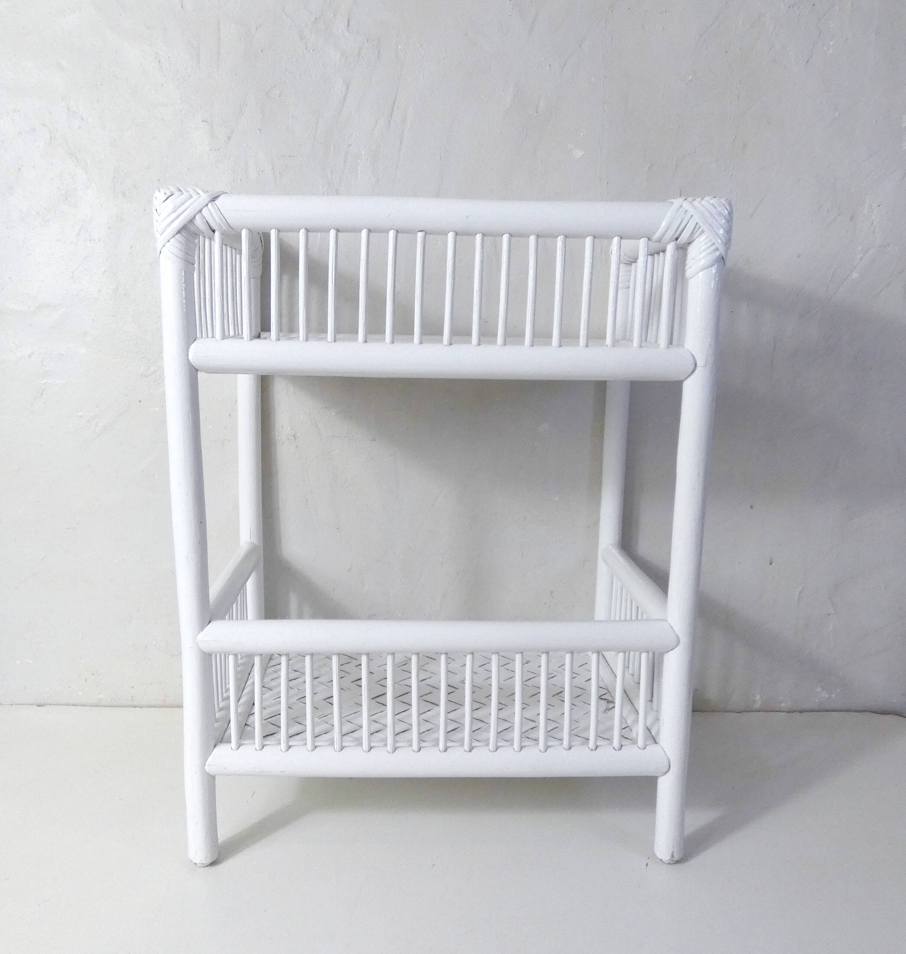 rattan bedside table