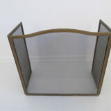 3-panel brass fireplace screen 70s