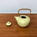 Mid-century ceramic teapot with bamboo handle, 1960s.