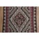 1970s Vintage Turkish Oushak Handmade Wool Cotton Pink Runner Rug 83x276
