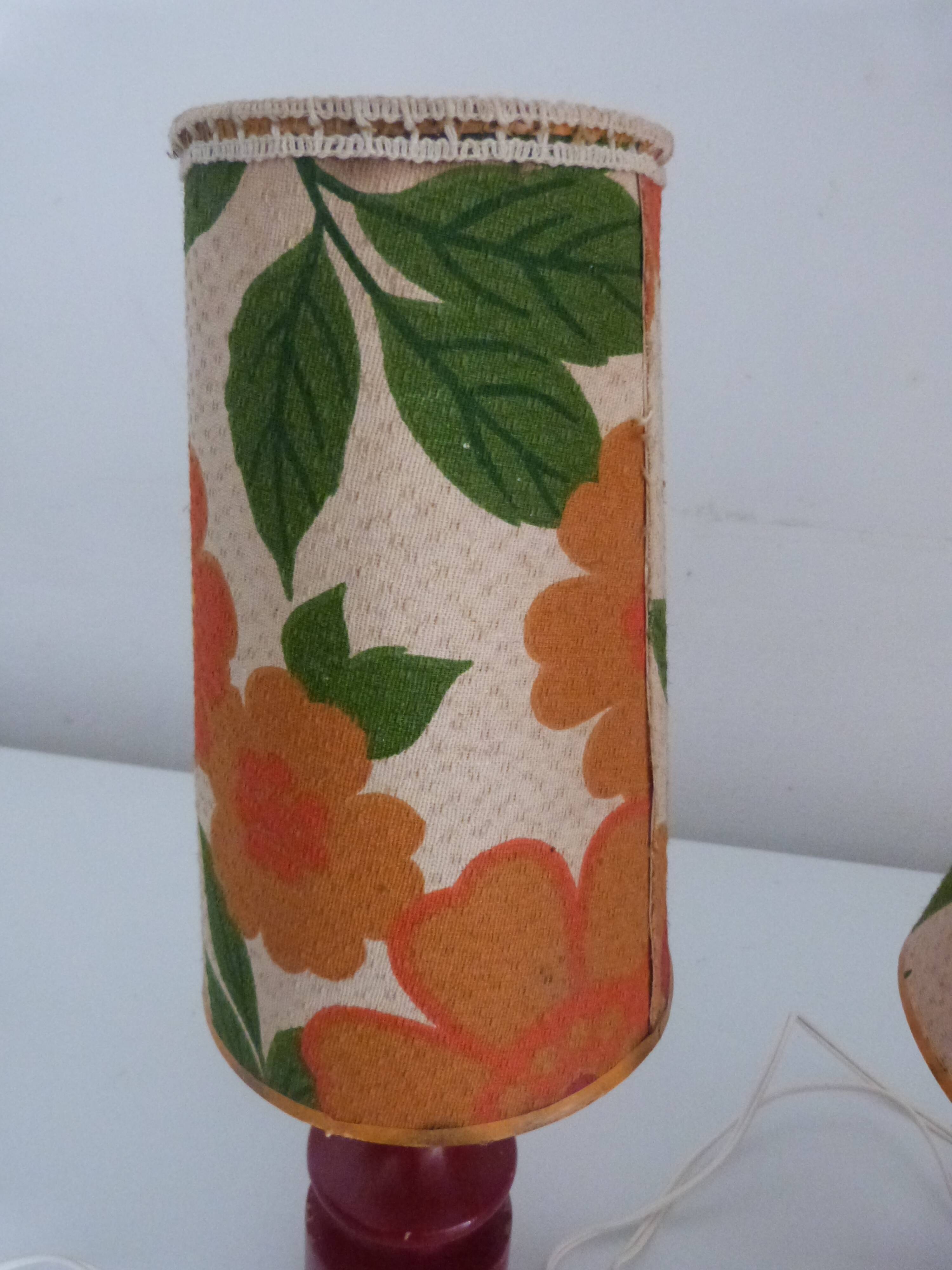 Pair of table lamp kitsch vintage bedside lamp