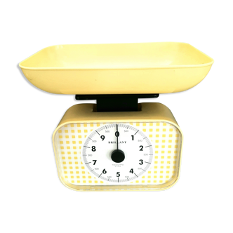 Vintage kitchen scale yellow Glossy