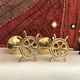 Pair of gilded brass candlesticks