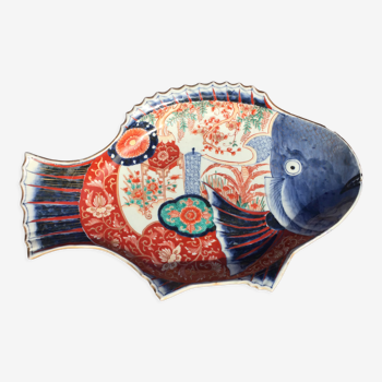 Plat Imari en forme de poisson 41 x 26cm
