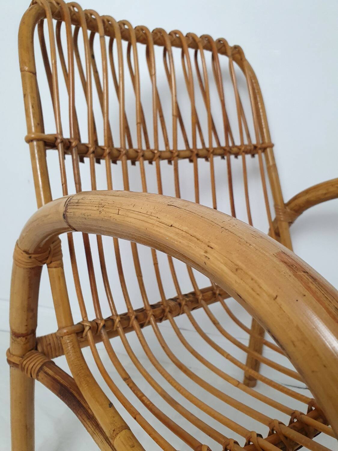 1960s rattan armchair