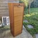 Filing cabinet with curtains