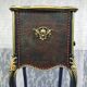 Classic revamped furniture – decorative blue and gold bedside table