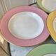 Lot of 6 hollow plates Saint-Amand 60s pastel