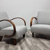 Armchairs by Jindřich Halabala, set of 2