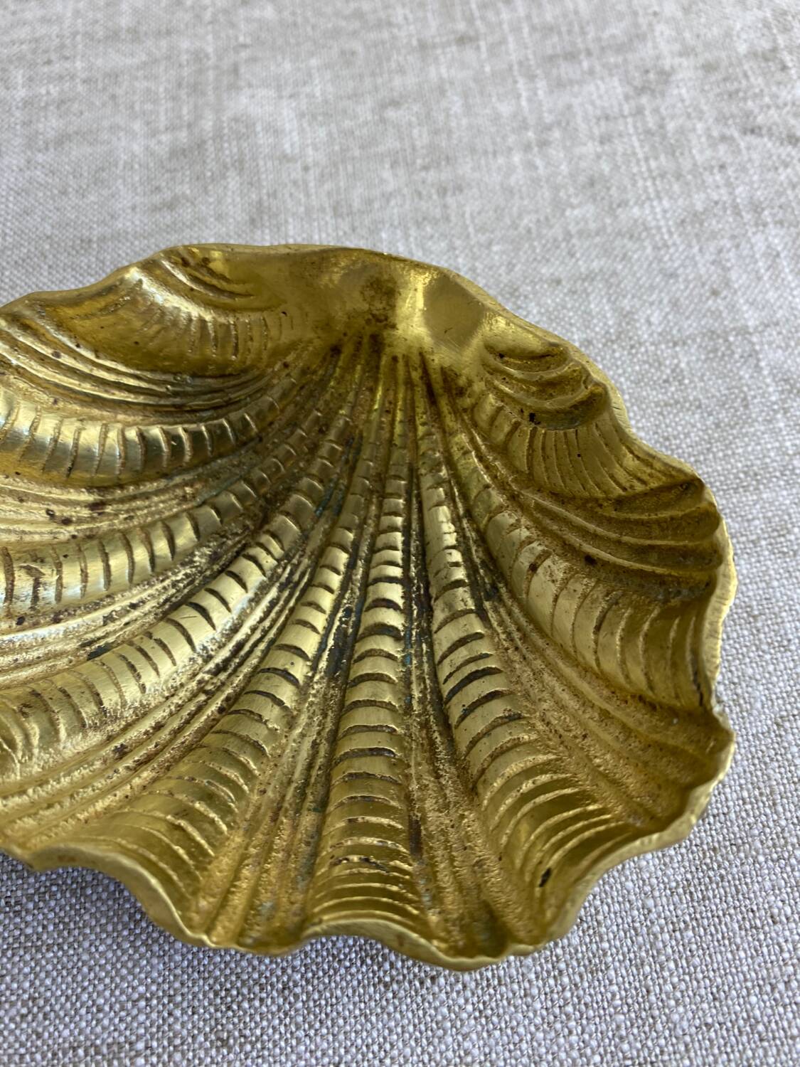 Bronze holy water stoup shell