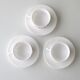 3 coffee cups and under cups arcopal - vintage orange flower model