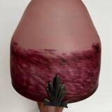 Mushroom lamp in frosted stained glass