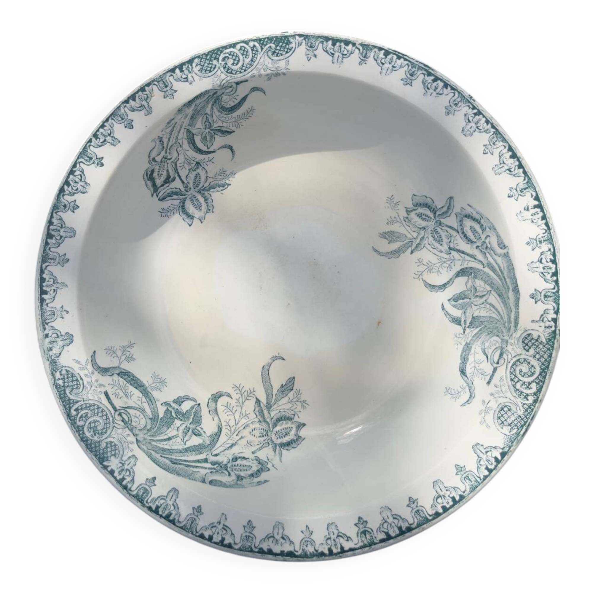 Round, hollow ironstone dish