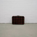 Vintage red checkered suitcase