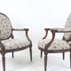 Pair of Louis XVI style armchairs