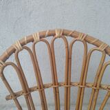 Rattan shell armchair for children 60s