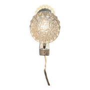 Mid-century double-headed glass and metal wall sconce, 1960, Italy
