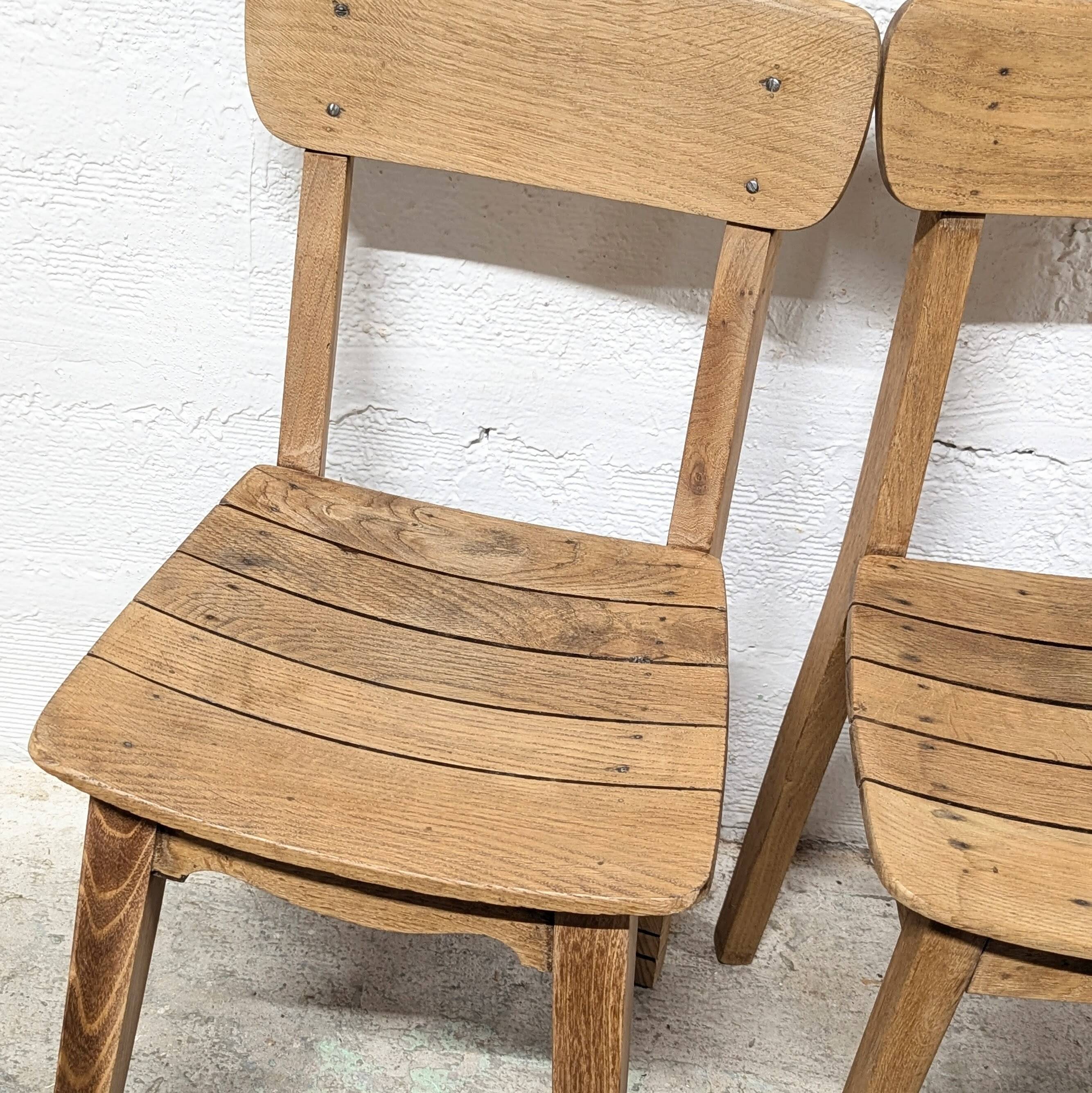 Pair of oak chairs