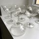 Set of 6 champagne glasses in crystal engraved Art Deco 30s