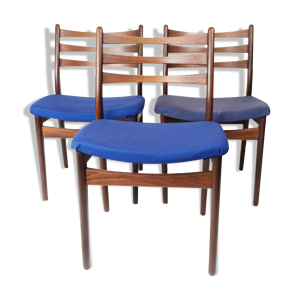 ensemble de trois chaises au design danois en teck, années 1960