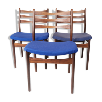 Set of three dining room chairs in teak Danish design, 1960s