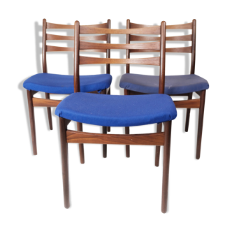 Set of three dining room chairs in teak Danish design, 1960s