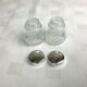 Very small glass salt shaker and pepper shaker vintage BMF