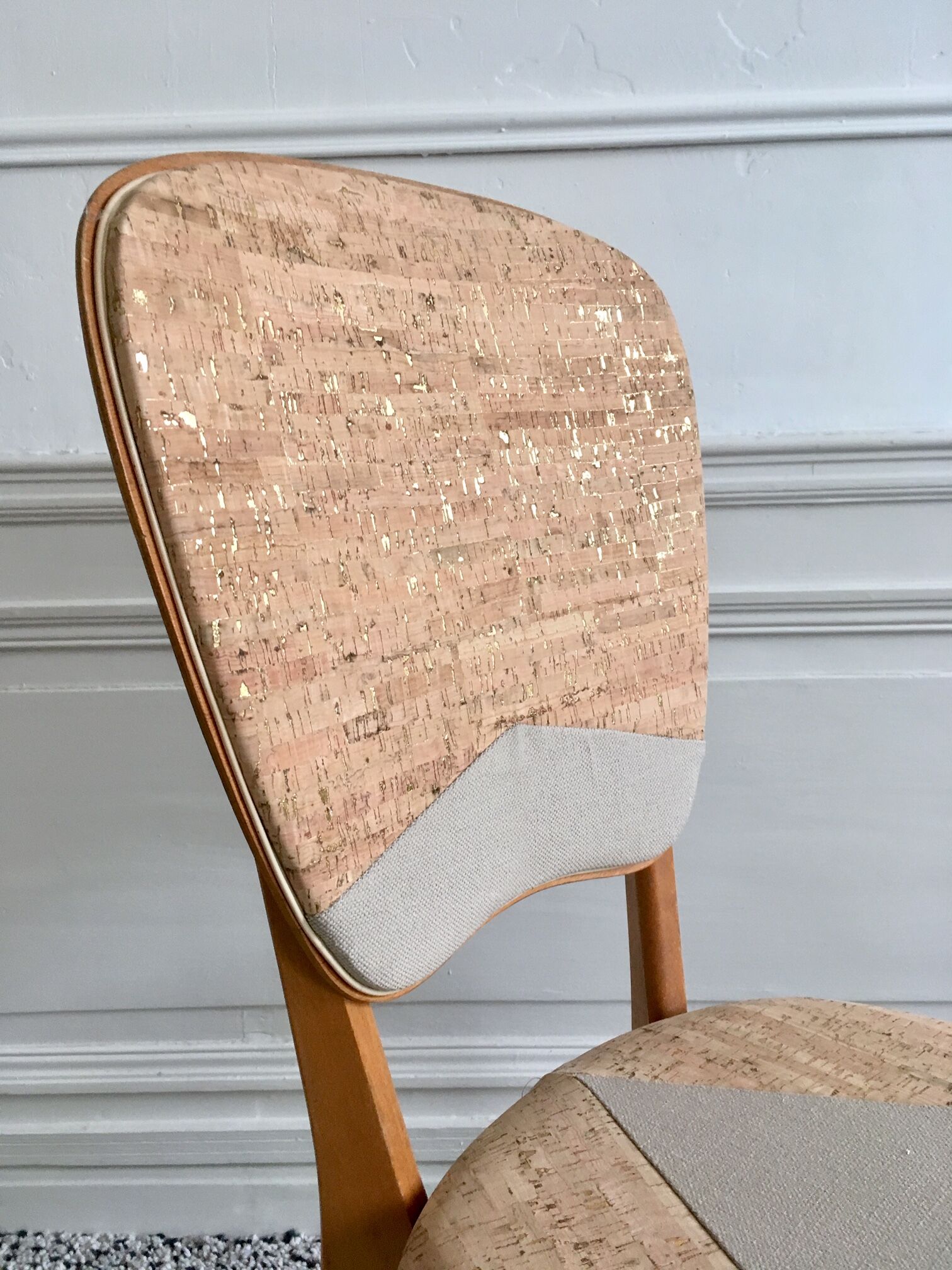 Restored vintage monoblock chair