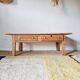 Table de ferme basse en bois 2 tiroirs