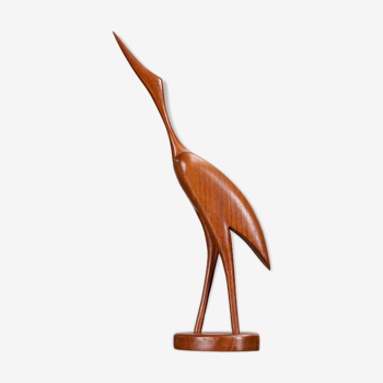 Scandinavian teak sculture Heron 1960