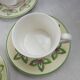 Lot 12 old cups under cups, Fiorita campagna décor, from Villeroy to Boch