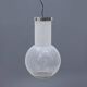 Glass and chrome metal ceiling light, 1970s