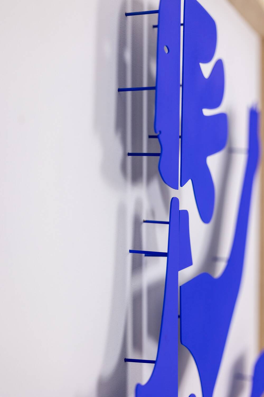 Antonine de Saint Pierre Blue lacquered metal sign. Contemporary