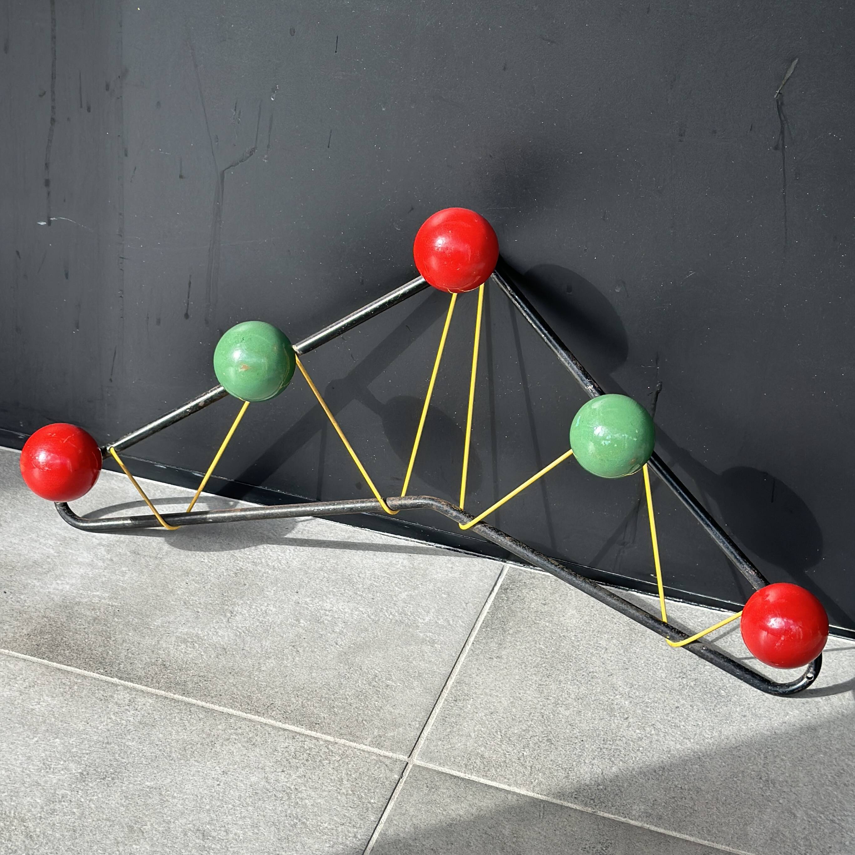 Vintage wall coat rack 1950s - Roger Feraud