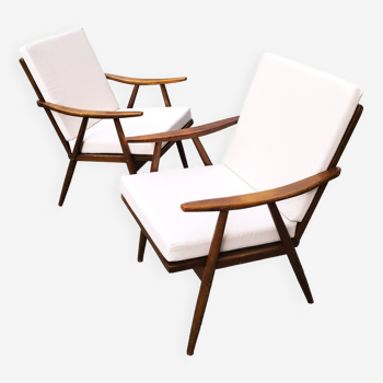 Pair of Thonet Boomerang armchairs 1950