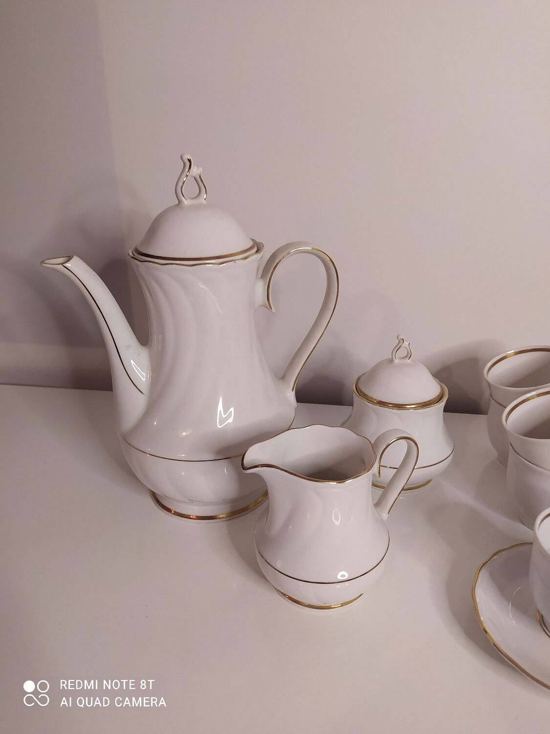 Tea or coffee set made of Bavarian porcelain