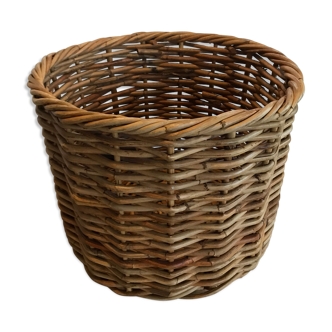Basket Storage basket - Round round vintage laundry basket in round bamboo