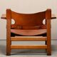 Børge Mogensen Spanish Chair in Cognac Leather and Oak for Fredericia, 1967