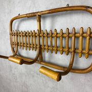 1960s Italian Rattan Coat Rack