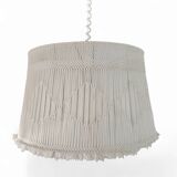 Large macrame pendant lamp 1970s / adjustable height