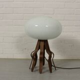 Vintage lampshade with handmade sculptural base