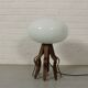 Vintage lampshade with handmade sculptural base