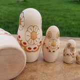 Russian pyrograved matryoshka doll